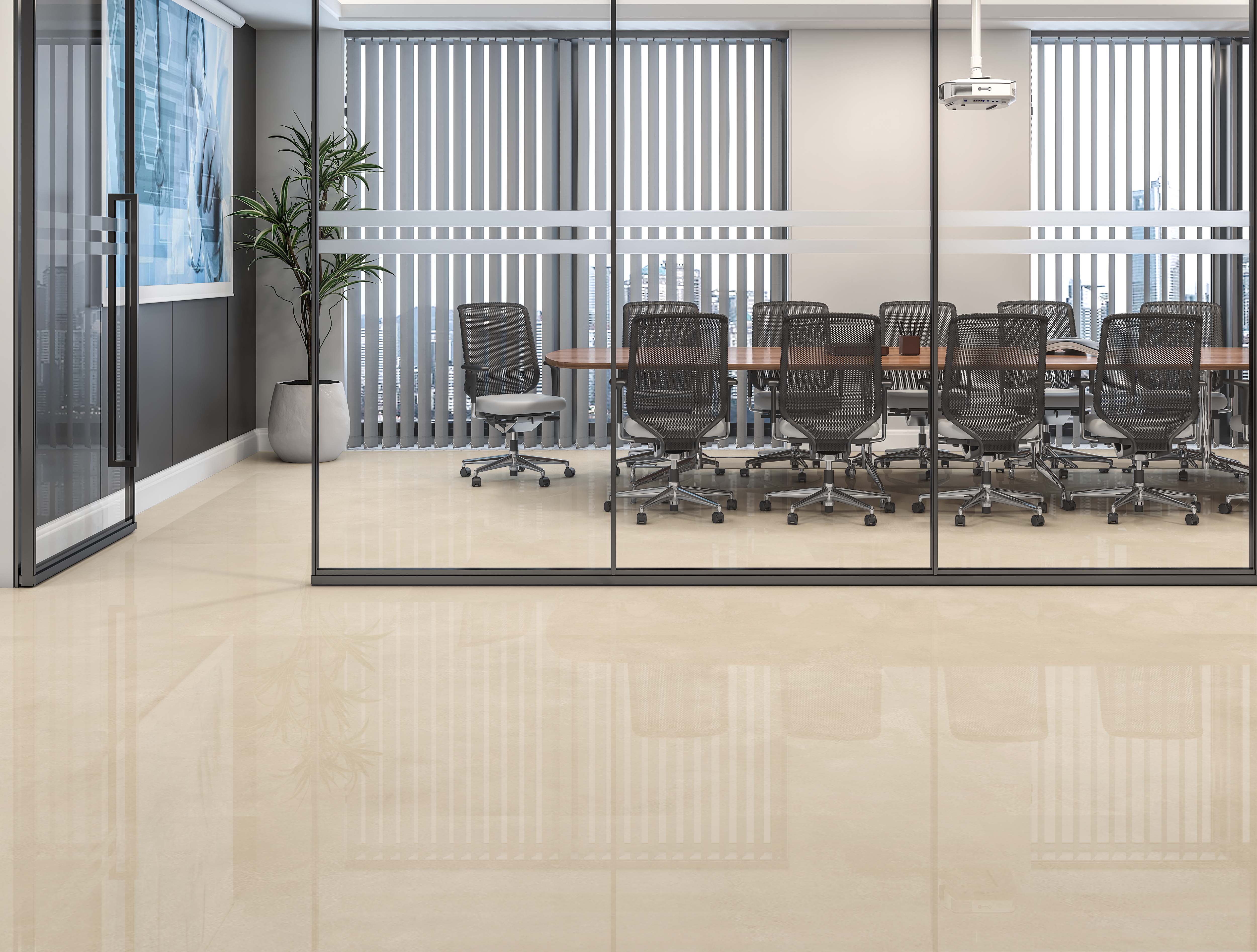 Porcelanato 71x71 Urban Branco Polido Retificado Savane - Imagem 4